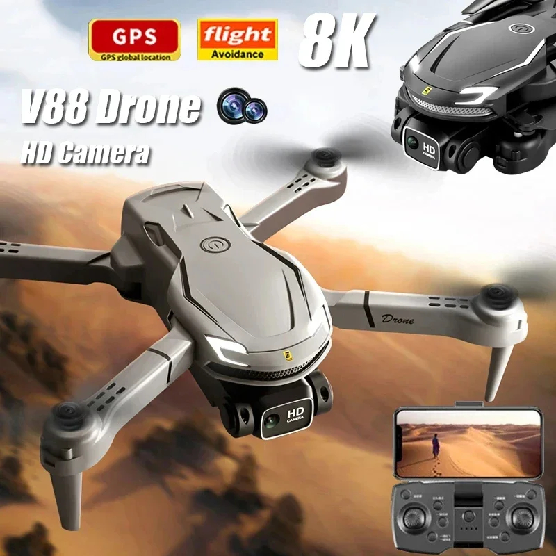 NM60388 Xiaomi V88 Drone 8K 5G GPS Professional HD Aerial Photography Remote Control Aircraft HD Dual Camera Quadcopter Toy UAV -  UNO1RC