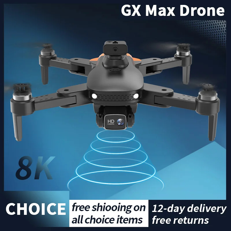 NM60675 GX Max Brushless Drone Professional 8K Dual Camera ESC Obstacle Avoidance GPS Positioning Wi-Fi Foldable FPV RC Height Hold