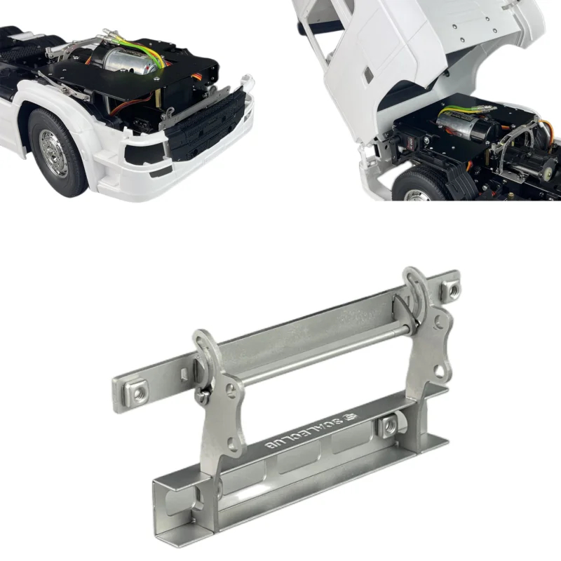 NM61158 Tamiya 1 by 14 RC Truck Front Rotating Drivers Cab Lifting Bracket Flip Hinge for Scania 770S Cars