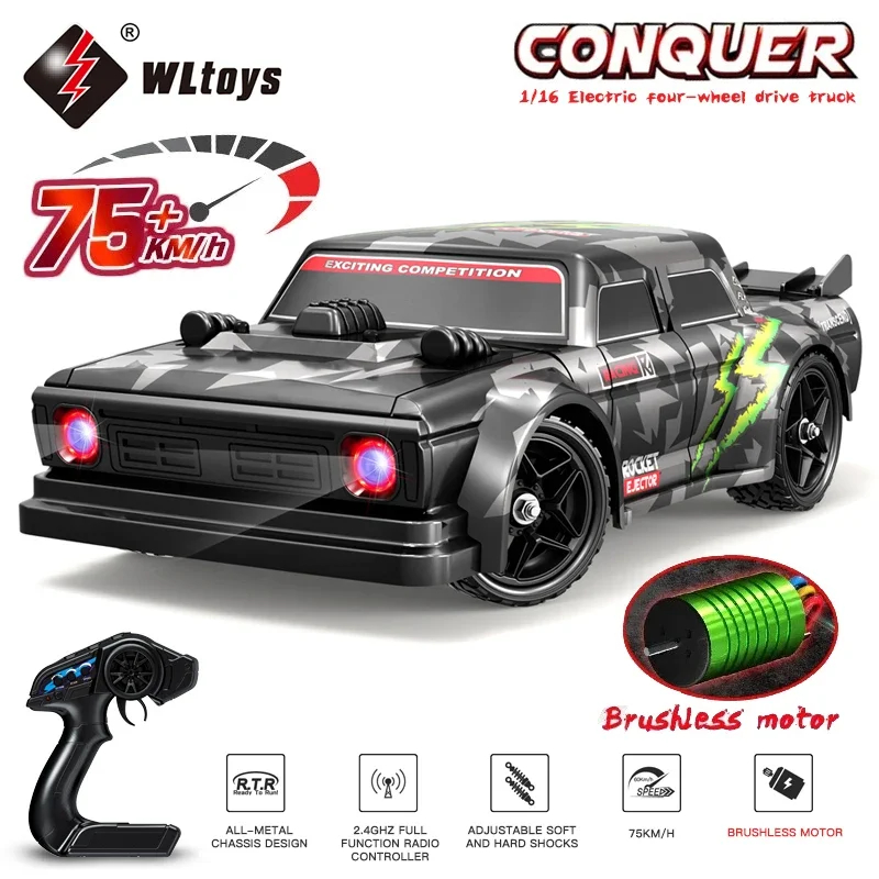 NM61182 RC Car 1 by 16 Off Road 4WD with LED Headlights 2.4G Waterproof Remote Control Monster Truck for Adults & Kids