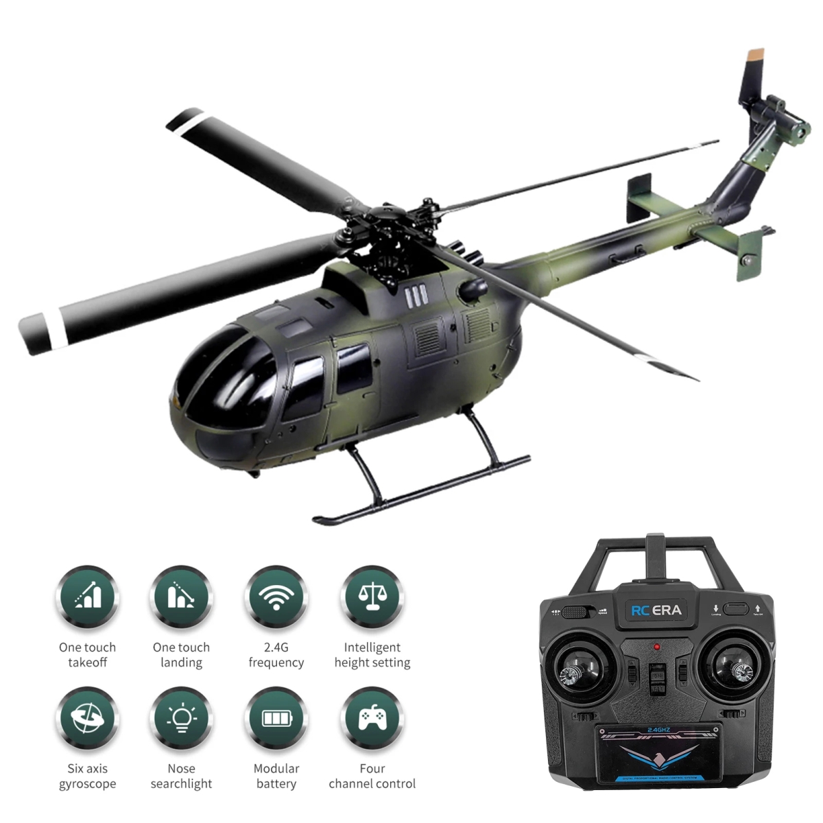 NM61248 ERA RC Helicopter RC Drone Single Propeller Without Ailerons 6-Axis Gyro Stabilization RC Airplane Altitude Hold Toy Gift