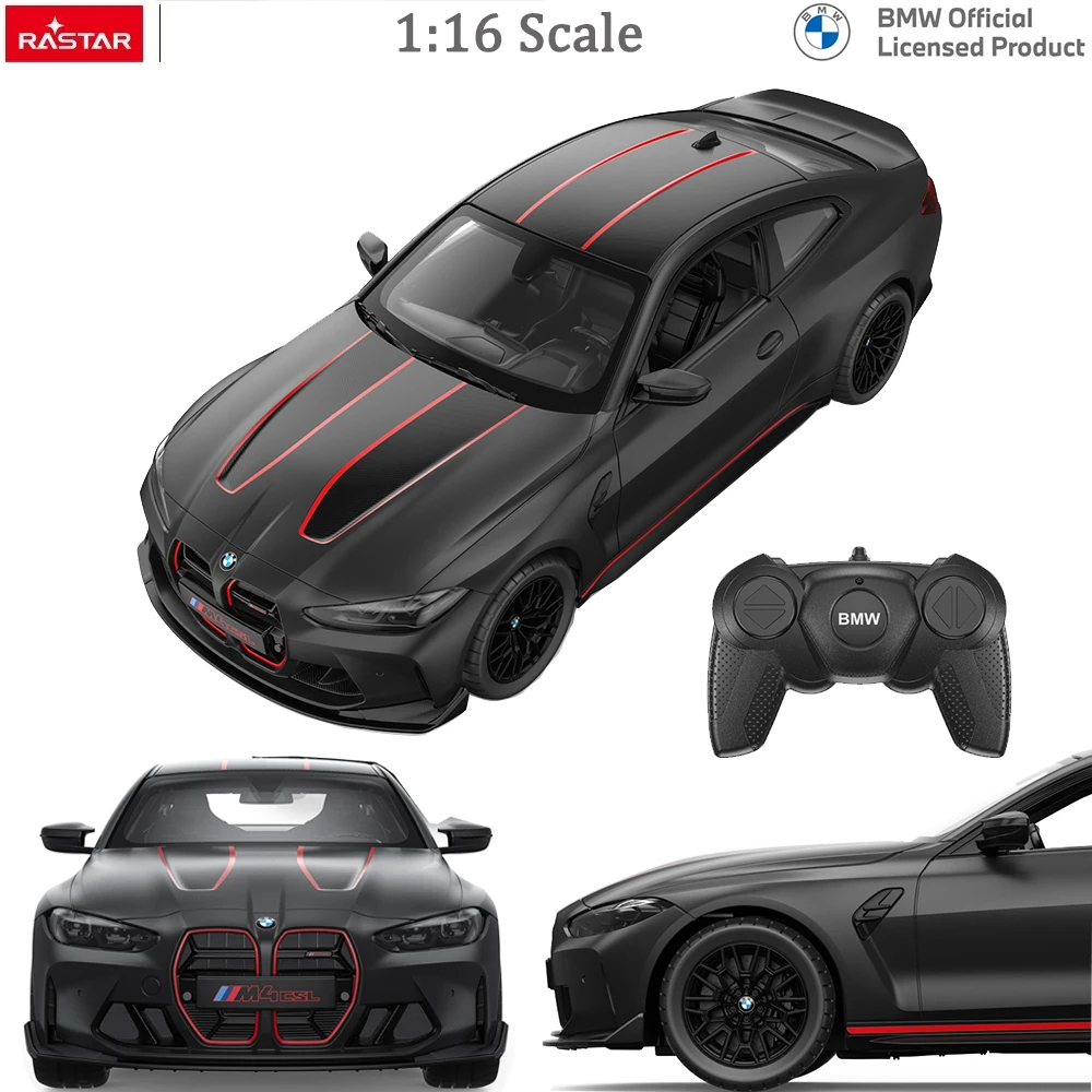NM60877 BMW M4 CSL RC Car 1-16 Scale 2.4G Remote Control Car Toy Gift for Adults - Matte Black