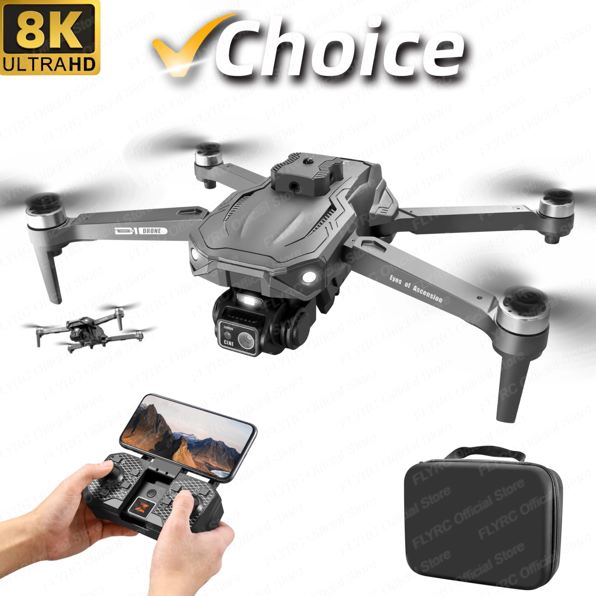 NM60884 D1 Drone 8K Professional HD Camera Wide Angle Optical Flow 360 Deg Obstacle Avoidance 5G Wi-Fi Brushless Motor RC Quadcopter