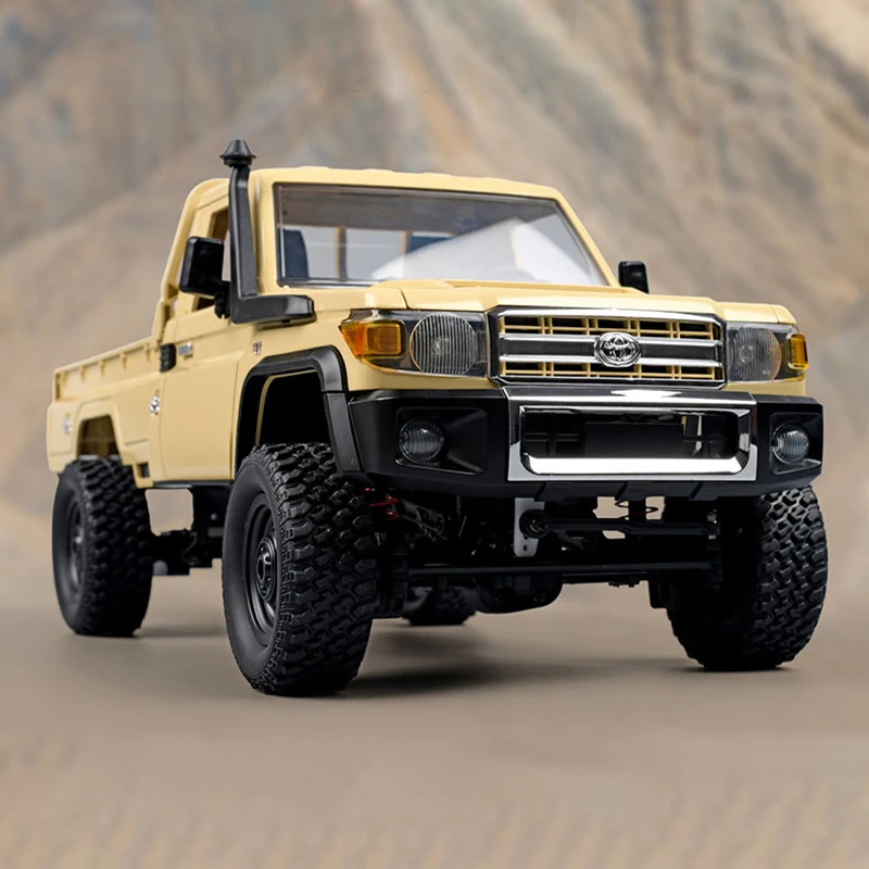 NM60909 RC Crawler 1-12 Full Scale Pick Up Truck 2.4G 4WD Off-Road Car Controllable Headlights Remote Control Vehicle Model Kid Toy - Yellow & Red
