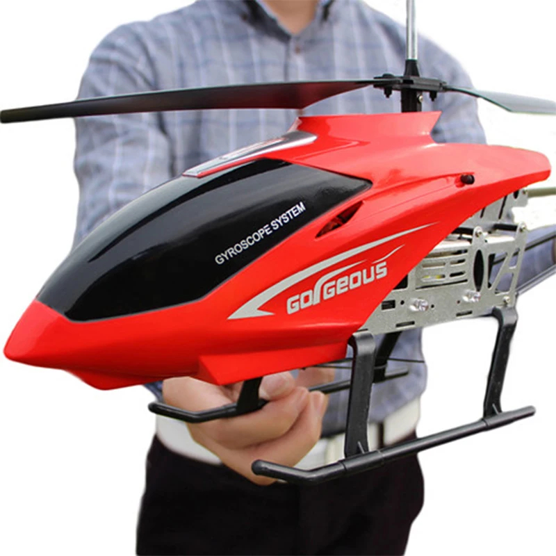 NM61128 80 cm Helicopter with Remote Control 3.5CH Extra Durable Big Plane Toy for Kids Drone Model Outdoor Aircraft Large Helicopter