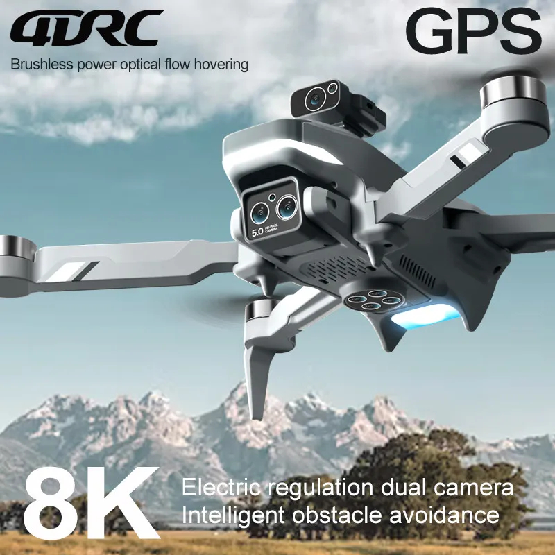 NM60545 4DRC Mini M2 Pro GPS Drone 8K Dual HD Camera 4K Professional Wi-Fi FPV Obstacle Avoidance Brushless RC Quadcopter Toys Gift