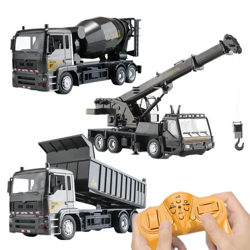 NM60628 Alloy Engineering Vehicle Steering Wheel Remote Control Dump Truck Crane Mixer Excavator Lift Truck Outdoor Toy