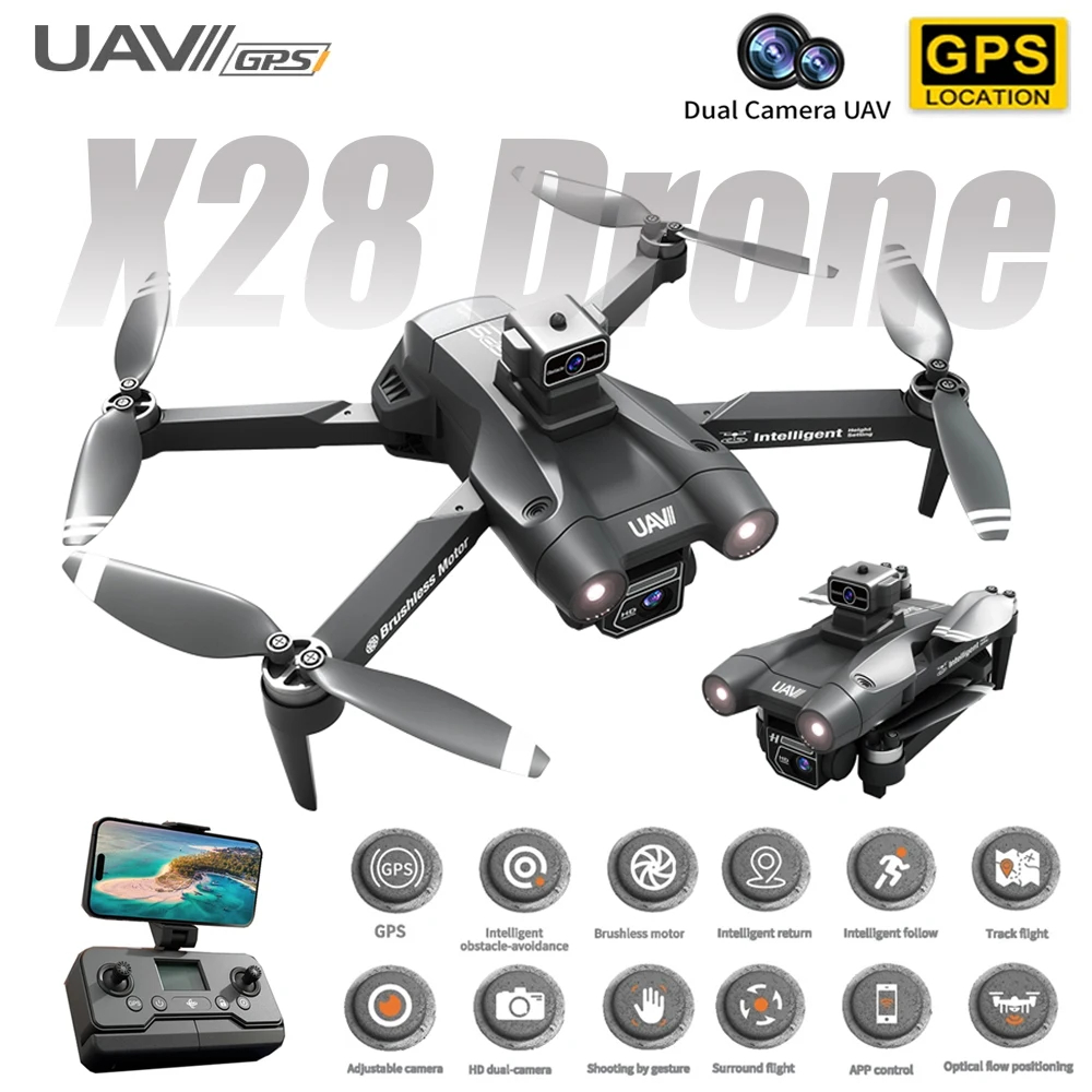NM60650 RC Drone 5G Wi-Fi FPV Brushless Motor GPS Return 4K HD Dual Camera 360 Deg Laser Obstacle Avoidance RC Quadcopter Drone Toys
