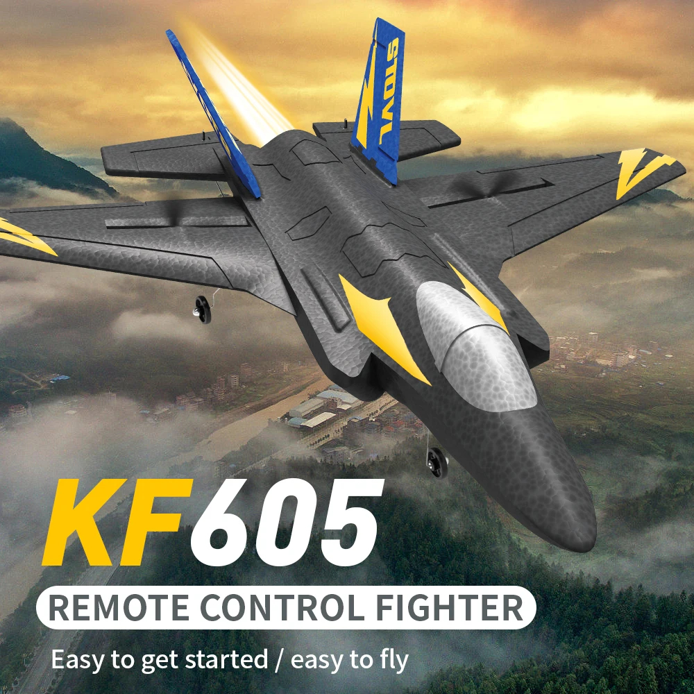NM60738 KF605 RC Airplane EPP Foam SIX-Axis Gyros Backflip Stunt Roll RC Aircraft Model Remote Control Glider Toys Boy Birthday Gift