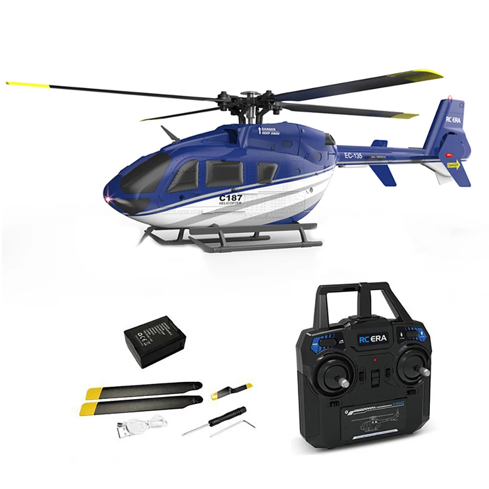NM61628 RC Helicopter 4CH Single Blade EC-135 1 by 48 Scale 6-Axis Gyro Electric Fly Barless 2.4G Remote Control Airplane Toys for Kids