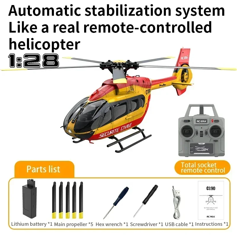 NM62467 Control Helicopter RC C190 Fixed Altitude Brushless Motor with Optical Flow Electric Model Outdoor Toy Gift for Children