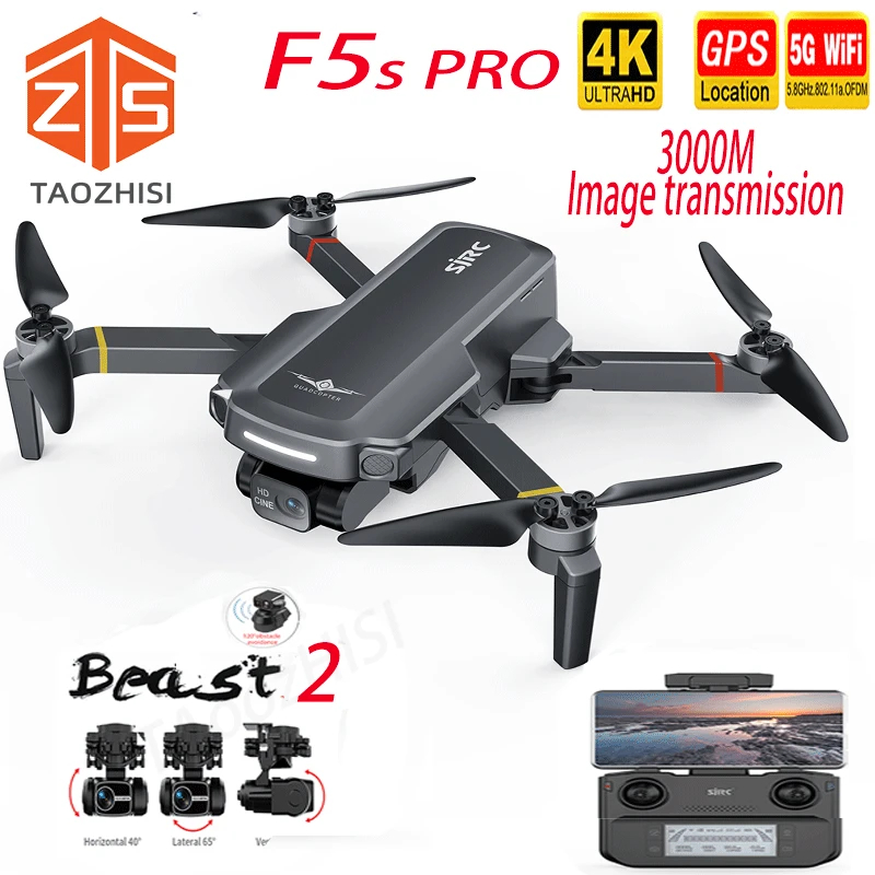 NM62529 F5s Pro Drone with Camera HD 4K Professional Drones EIS Brushless Motor 5G GPS FPV Drone RC Quadcopter VS F11s
