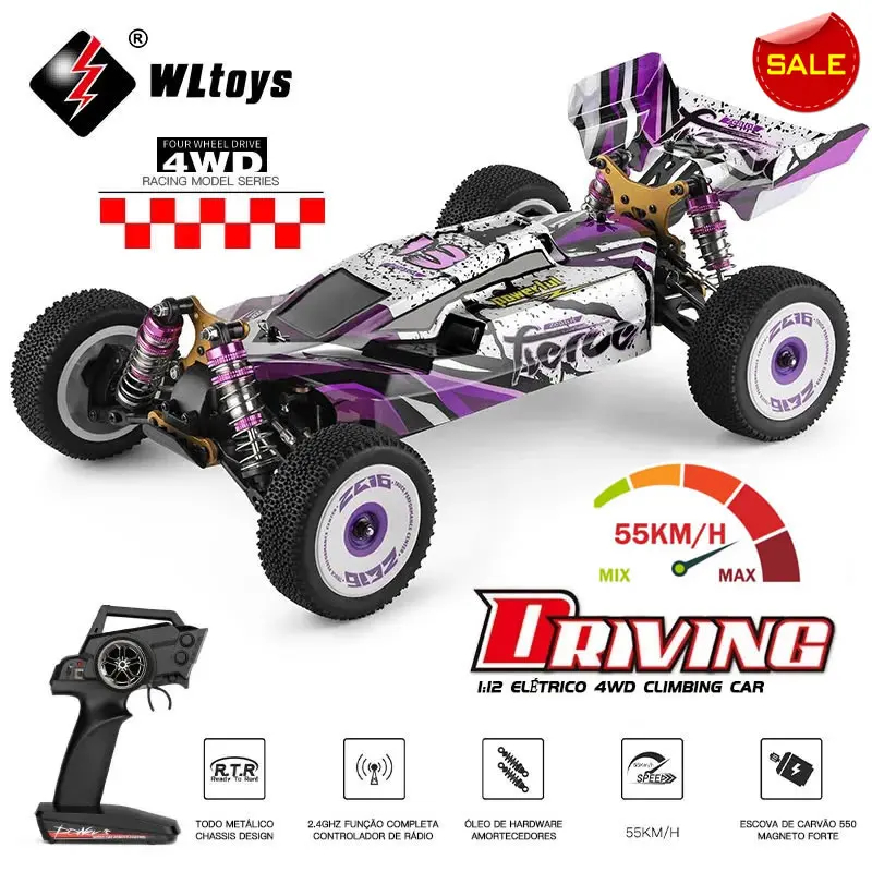 NM61767 124019 1-12 4WD RC Racing Car Remote Control High Speed Off-Road Drift Shock Absorption Adults Boys Toys