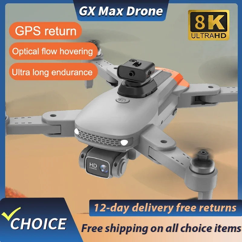 NM61874 GX Max Brushless Drone Professional 8K Dual Camera ESC Obstacle Avoidance GPS Positioning Wi-Fi Foldable FPV RC