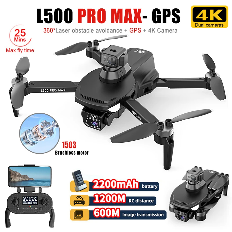 NM61882 Pro Max Drone 4K Professional HD Dual Camera UAV 360 Deg Obstacle Avoidance Brushless GPS 5G Wi-Fi Drones FPV RC Quadcopter Toy