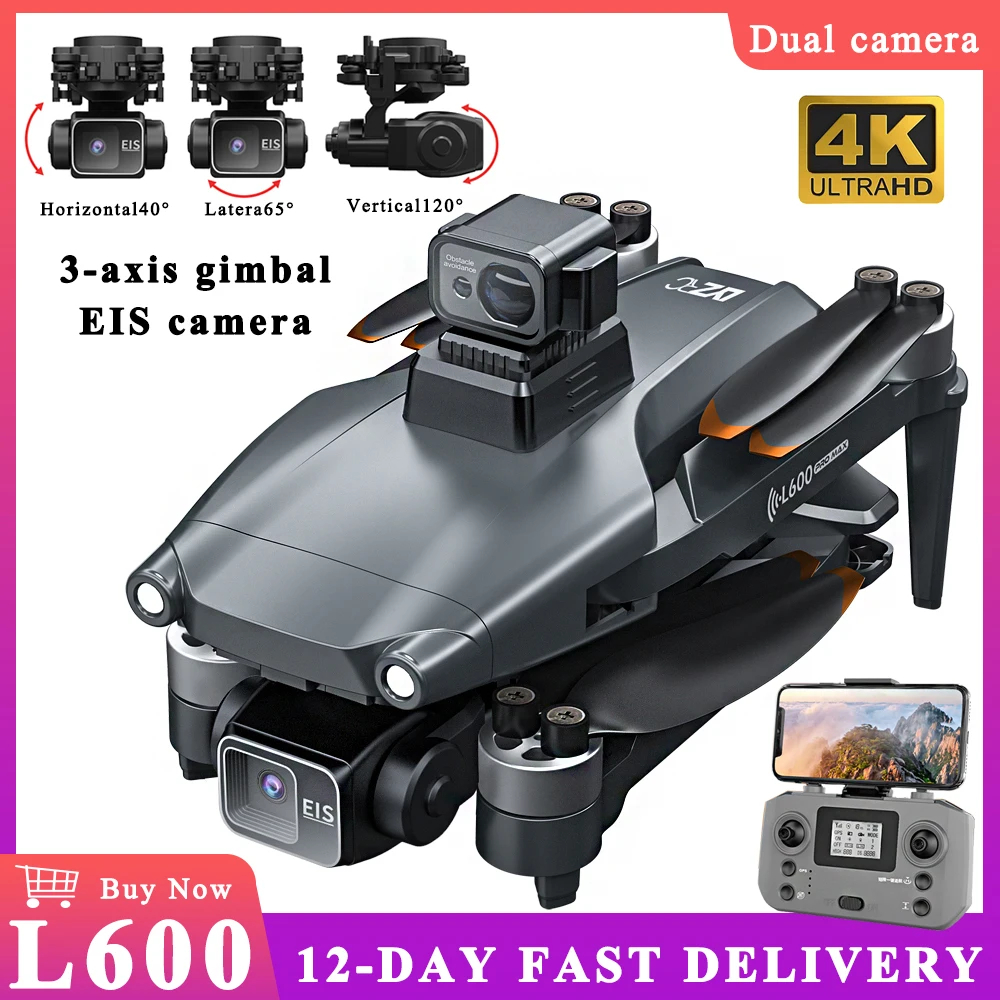 NM62038 Camera 3-Axis Gimbal Professional Aerial Aircraft Laser Obstacle Avoidance EIS Anti-Shake Camera GPS 5G Wi-Fi RC Drone - Silver Gray