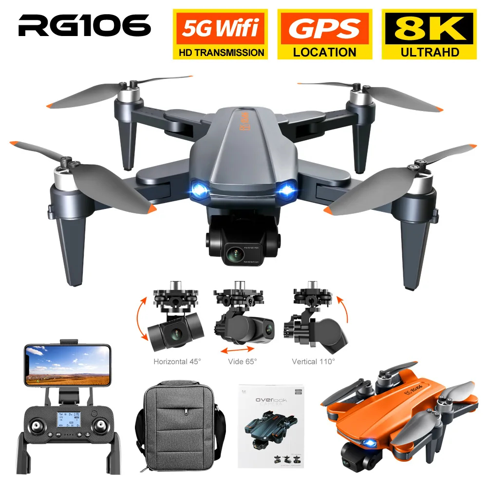 NM62122 Pro Drone Foldable Professional 8K HD Dual Camera with GPS Wi-Fi Wide Angle FPV Real-Time Transmission RC Toys