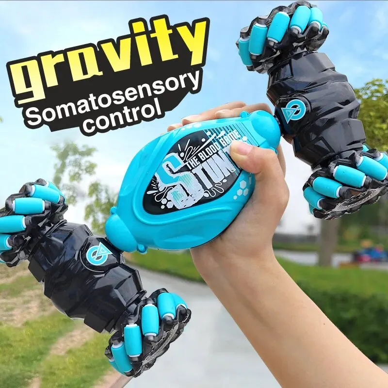 NM59442 1-16 Stunt RC Car with LED Light Gesture Induction DeFore Twist Climbing Radio Controlled Car Electronic Toys for Kids
