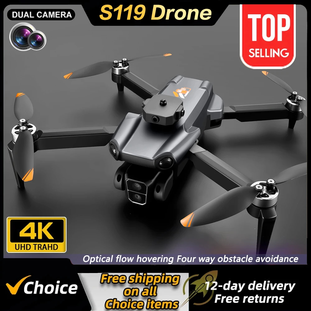 NM59491 Drone Wi-Fi FPV 360 Deg Laser Obstacle Avoidance 4K HD Dual Camera Brushless Motor Optical Flow Localization RC Quadcopter Toys