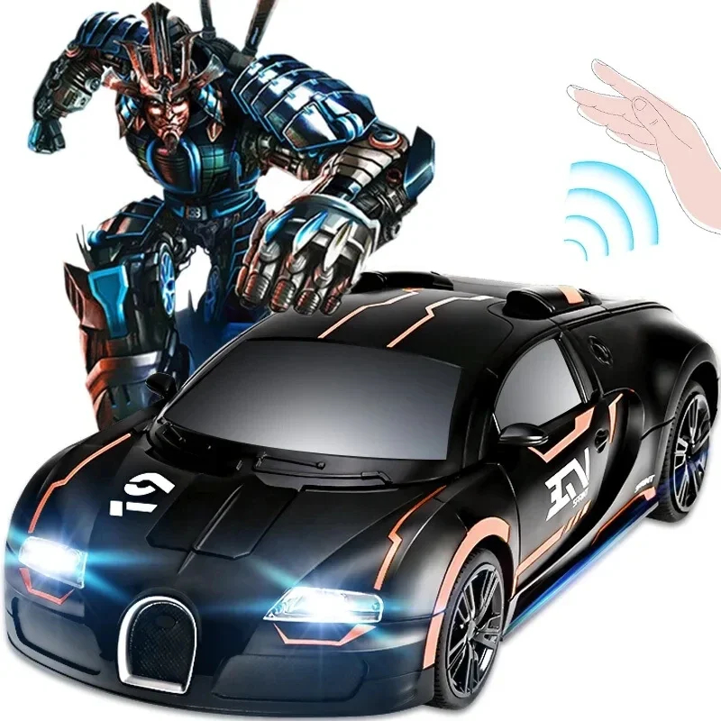 NM59549 Large 32CM Bugatti Gesture Remote Control Car Deformation Car Wireless Charging Racing Toy Boy Christmas &   Year Gift