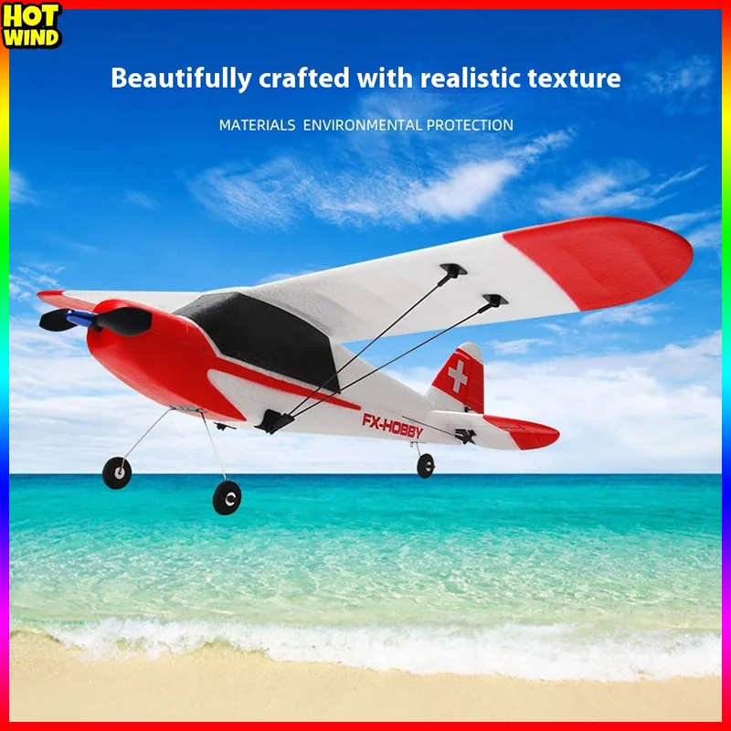 NM62004 Fx9603 Remote-Controlled Aircraft Model 3-Channel J3 Fixed Wing Brushless Cessna Aircraft Model RC Plane Toy Gift