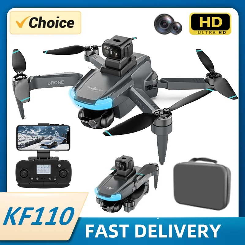 NM62058 KF110 GPS Drone Professional 4K Camera Aerial Photography RC Quadcopter Brushless Motor Laser Obstacle Avoidance Mini Drone