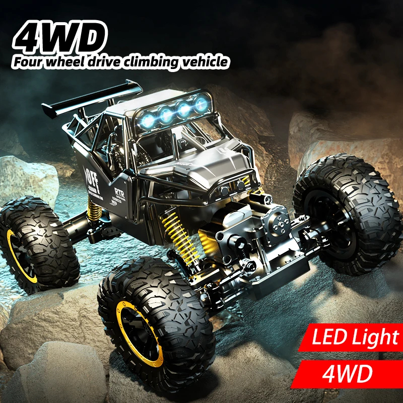 NM58496 4WD RC Car with LED Lights Radio Remote Control Cars Buggy Off-Road Control Trucks for Children Birthday Boy Toys