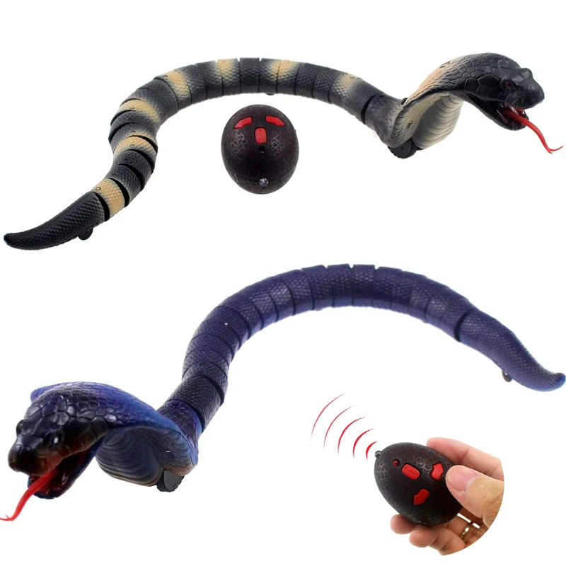 NM58522 Snake Realistic Snake Toys Infrared Receiver Electric Simulated Animal Cobra Viper Toy Joke Trick Mischief for Kids Halloween