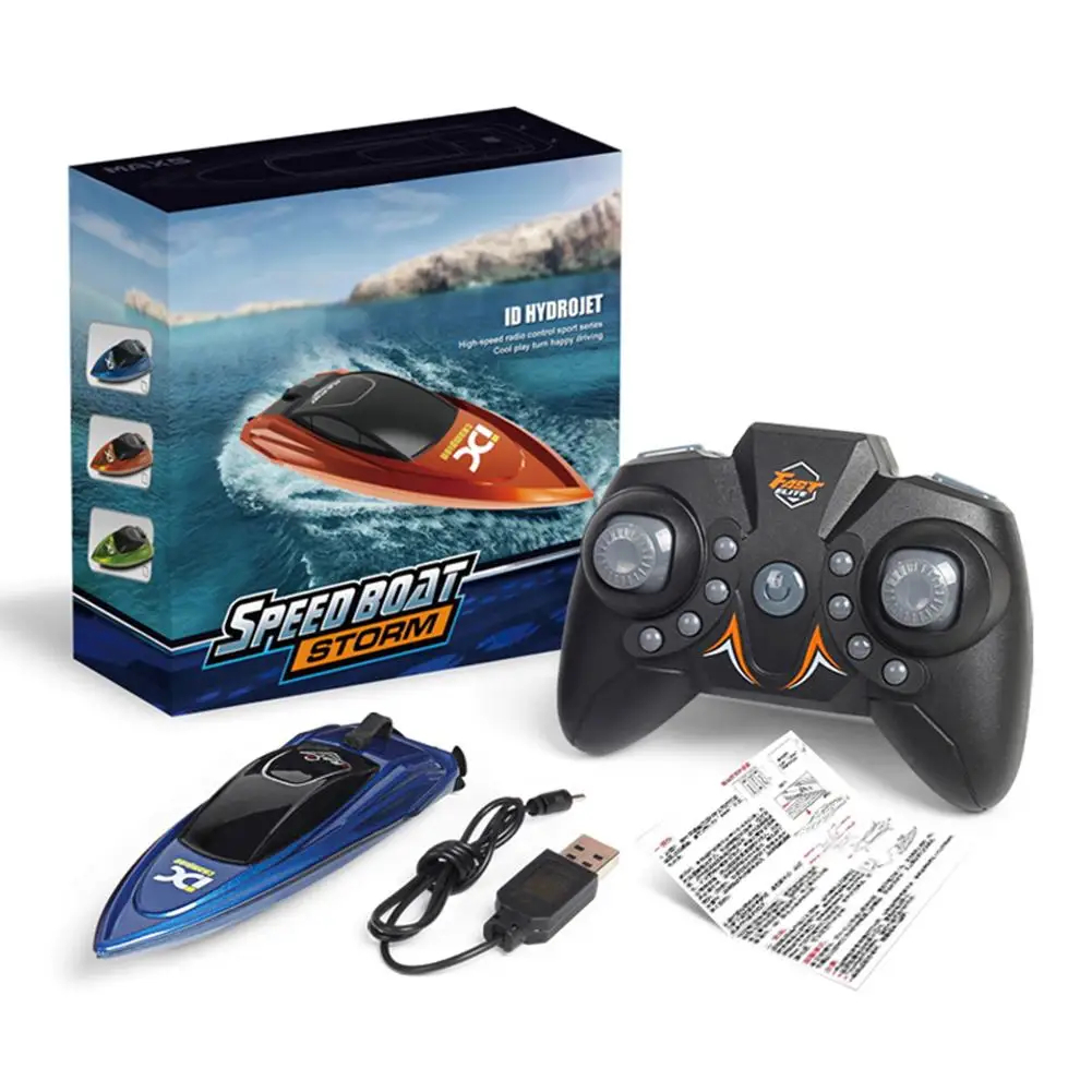 NM58716 Radio Remote Controlled High Speed Ship with LED Light Palm-Boat Summer Water Toy Gifts