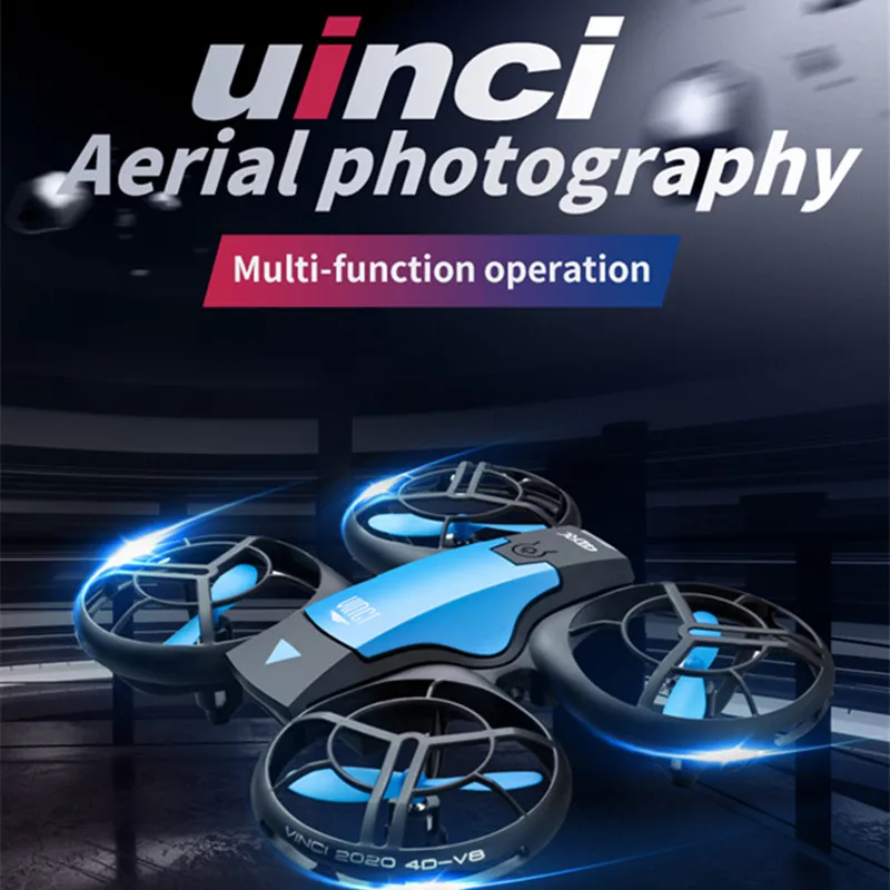 NM58835 10K Ultra HD Camera Wi-Fi FPV Pneumatic Altitude Hold Foldable RC Drone Quadcopter Toy Gift - Blue & Orange