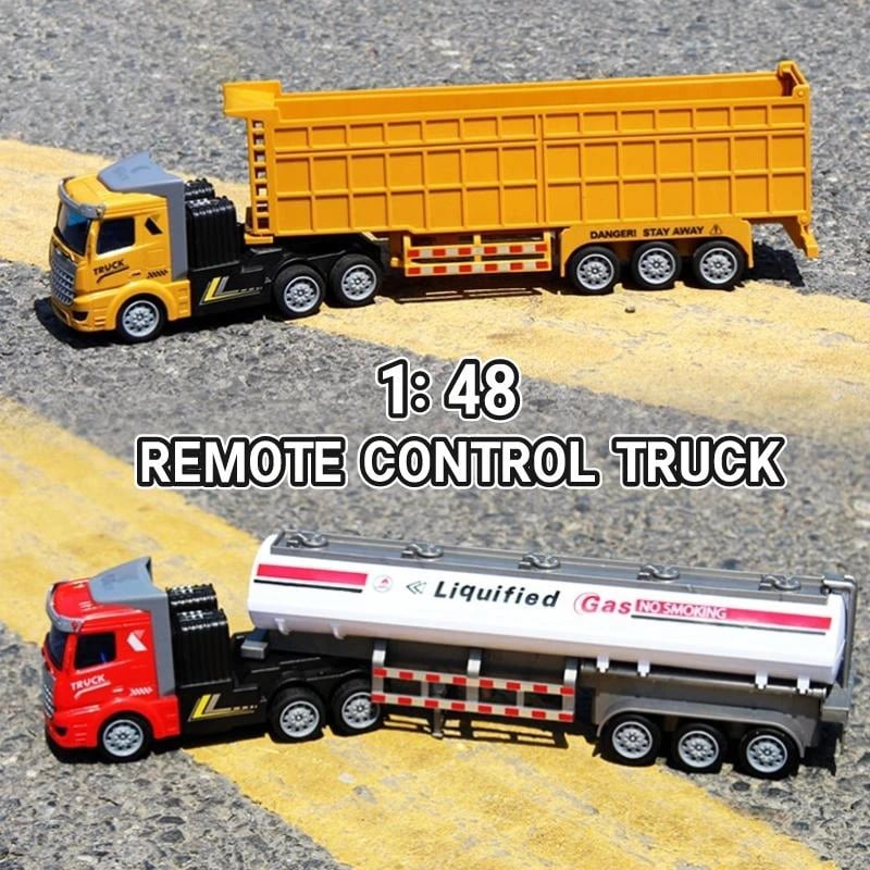 NM58894 Boys Remote Control Truck Heavy-Duty Transporter Container Truck Electric Engineer Vehicle Children Gift