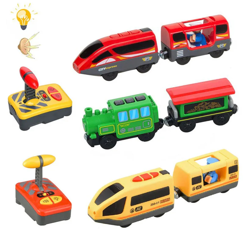 NM58887 RC Train Railway Accessories Remote Control Electric Train Magnetic Rail Car Fit for All Brands Train Track Toys for Kids
