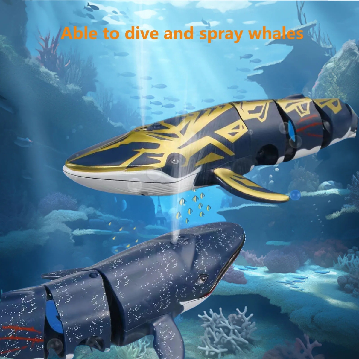 NM59059 Robot Water Toy 2.4G Water Whale Shark Remote Control Ship Toy Children