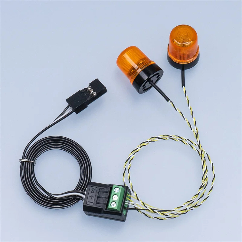 NM59135 LED 360 Degree Rotating Light Engineering Lamp for Tamiya RC Dump Truck - Yellow