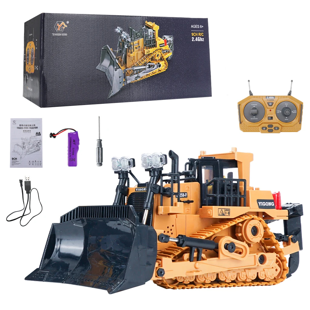 NM59154 2.4G Remote Control Crawler Heavy Bulldozer Dump Truck 9 Channel Children RC Engineering Vehicle Kids Toy for Boys Gift -  UNO1RC