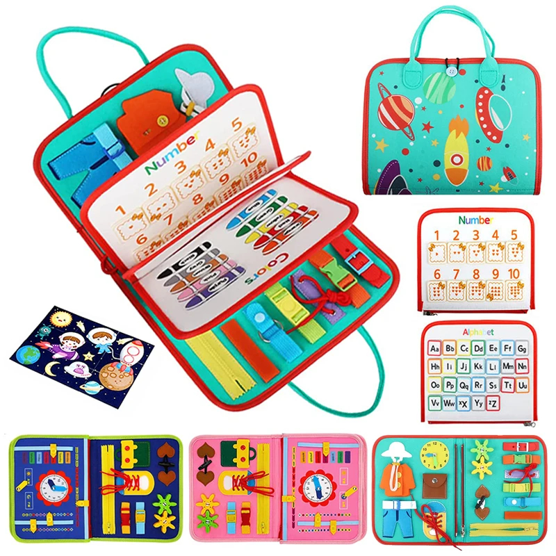 NM58295 Board Montessori Toys for Toddler Sensory Board for Learning Fine Motor Skills Early Education Learning Toys for Boys Girls