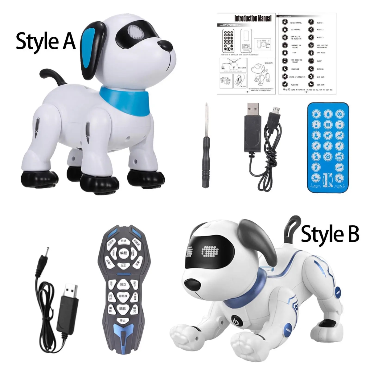 NM58332 Puppy Programmable Dancing RC Animal Dog Toy with Light & Sound Robotic Pets Animal Dog Toy for Children Boys Gifts