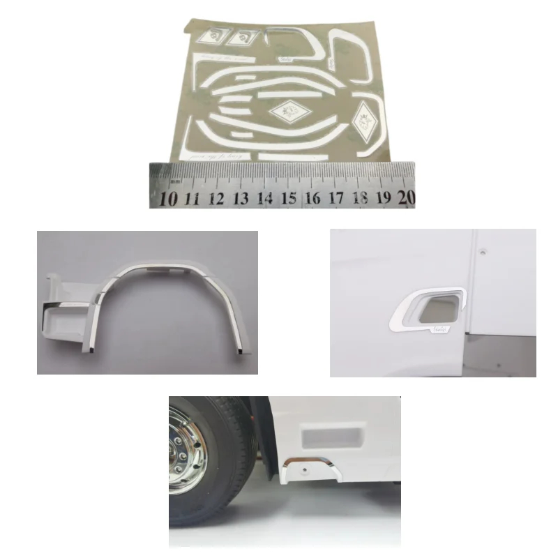 NM58344 Paste Model Front Wheel Eyebrow Stickers Decoration Parts for 1 by 14 Tamiya Truck Tractor Scania DIY RC Cars Part