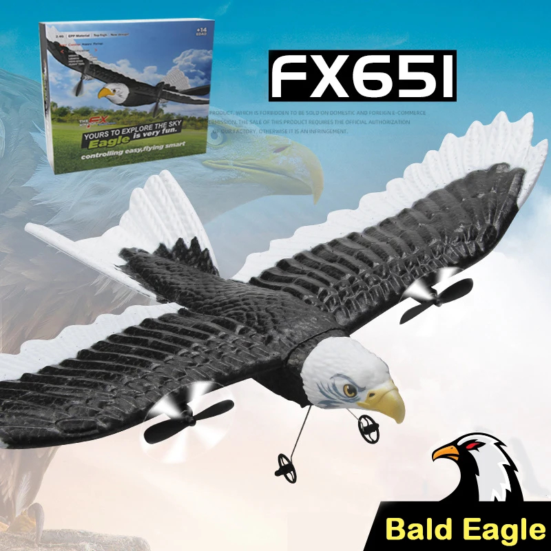 NM58363 Plane Wingspan Eagle Aircraft Fighter 2.4G Radio Control Remote Control Hobby Glider Airplane Foam Boys Toys for Children -  UNO1RC