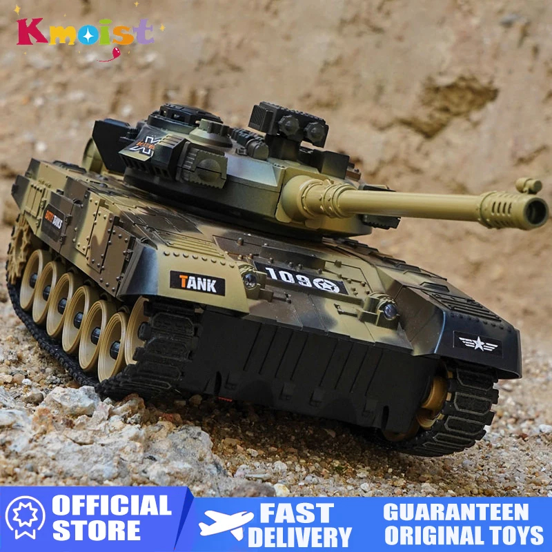 NM58382 7 Channel 2.4G 1 by 30 Remote Control Crawler Tank Model World War Military Truck for Boys Kids Gifts