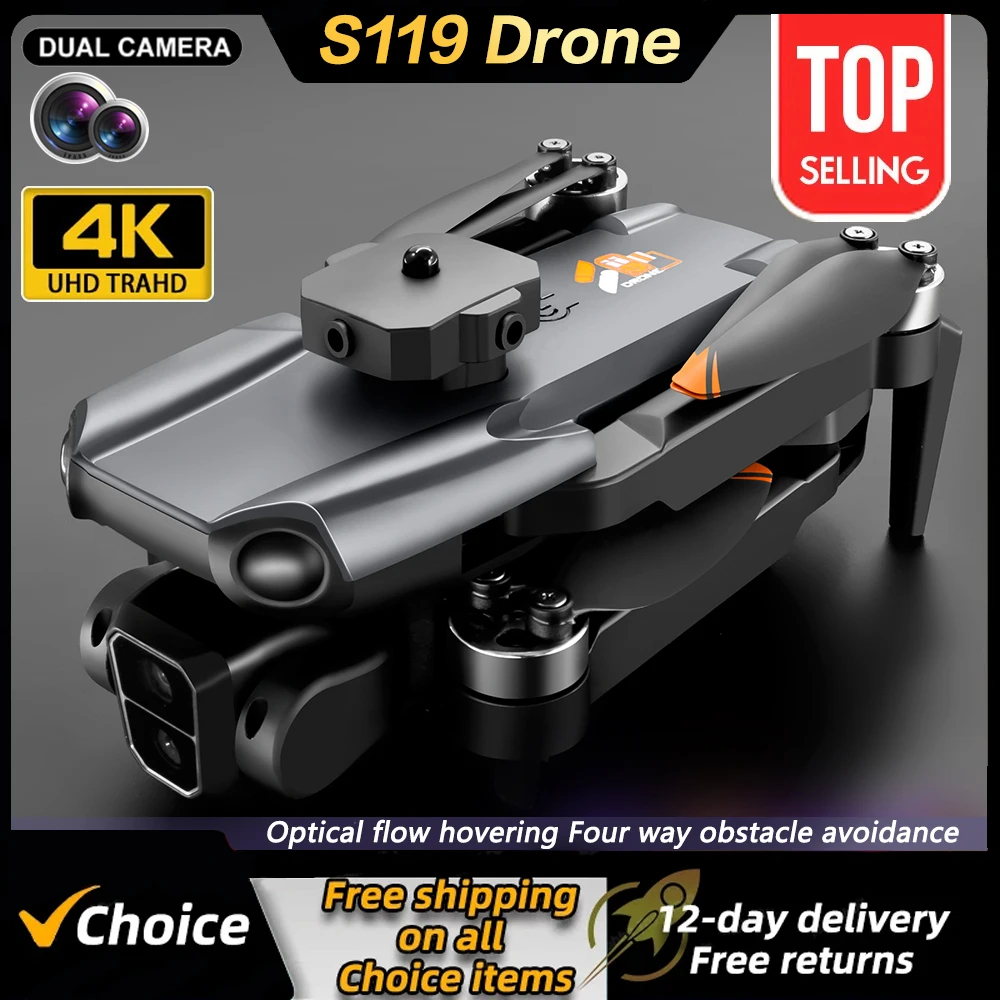 NM59591 Drone Wi-Fi FPV 4K HD Dual Camera 360 Deg Laser Obstacle Avoidance Brushless Motor Optical Flow Localization RC Quadcopter Toys