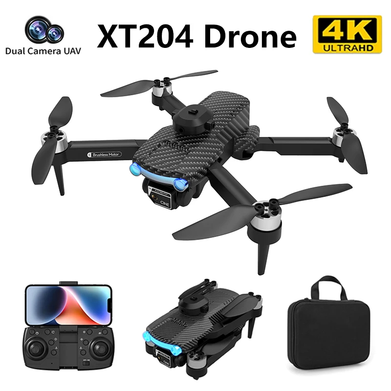 NM59696 Drone 5G Wi-Fi FPV 360 Deg Laser Obstacle Avoidance Brushless Motor GPS Return 4K HD Dual Camera RC Quadcopter Drone Toys