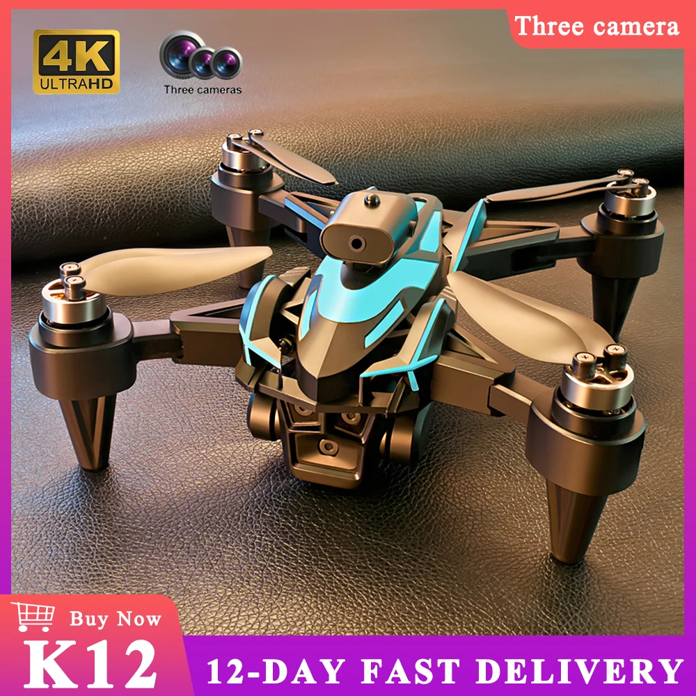 NM59737 Drone Laser Obstacle Avoidance Drone 4K Three Cameras Optical Flow Positioning Folding Quadcopter Drone with Camera Toys