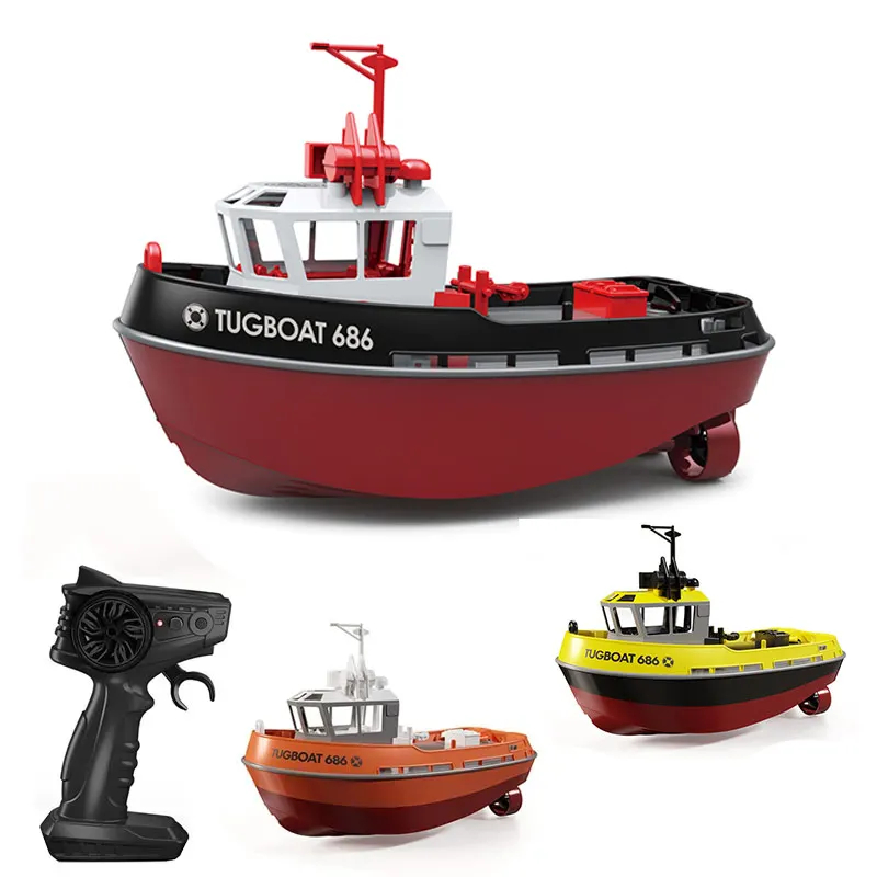 NM59866 RC Boat 2.4G 1 By 72 Powerful Dual Motor Long Range Wireless Electric Remote Control Tugboat Model Toys for Boys Gift
