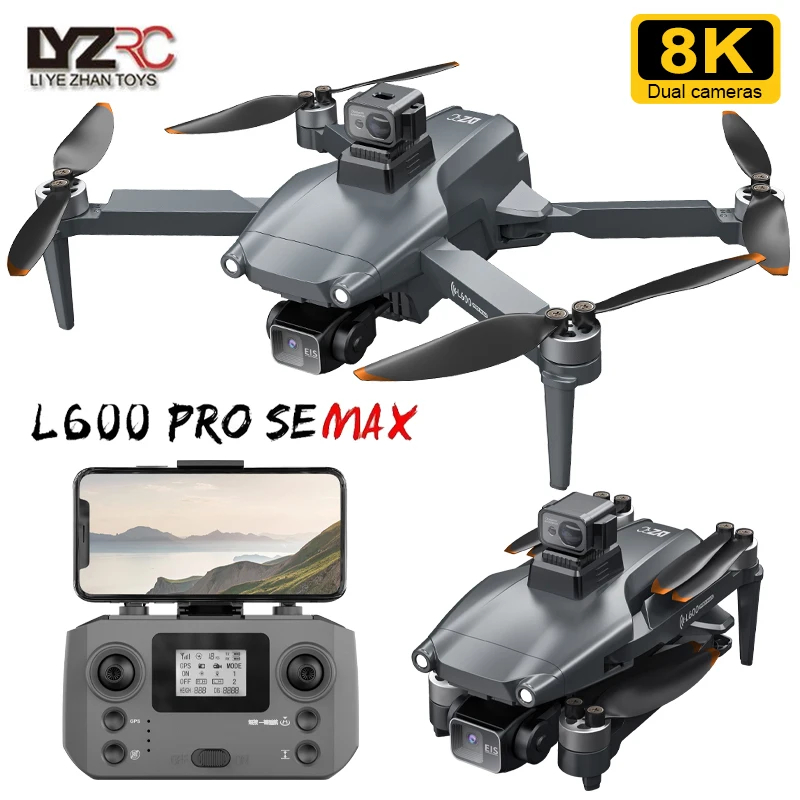 NM61281 Pro MAX GPS Drone Professional 8K HD ESC Camera 5G FPV Wi-Fi with 3-Axis Gimbal Flight 28 Minutes Brushless RC Quadcopter - Silver & Gray
