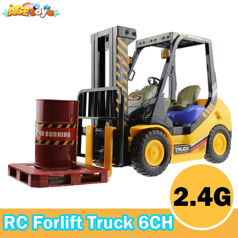 NM61288 6CH Remote Control Shovel Trucks Lift Pallets Engineering Vehicle Model