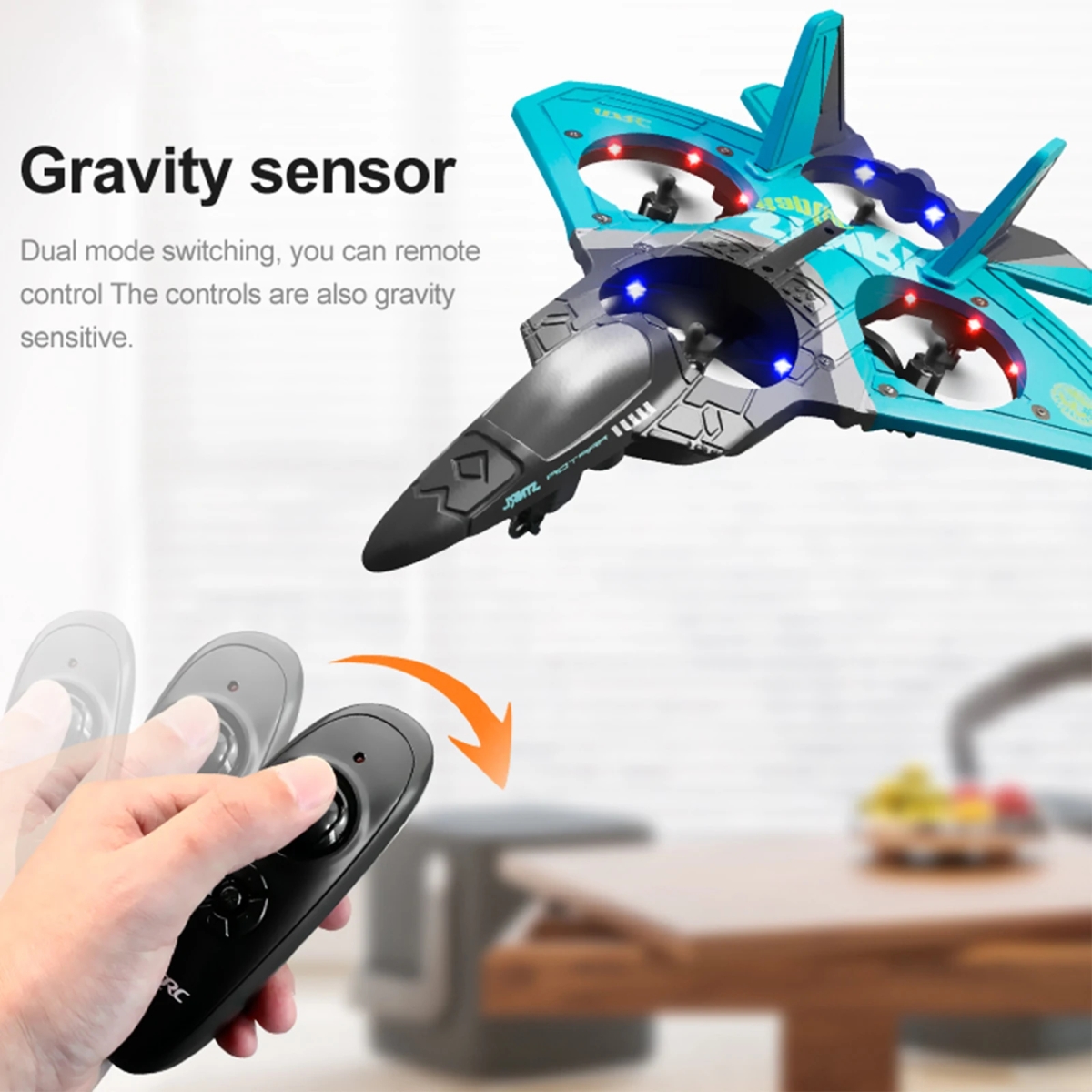 NM60092 Drone Trick 4 Rotor RC Glider Aircraft EPP Mini Drone LED 2.4G Gravity Sensor Remote Control Helicopter Outdoor Plane Toys -  UNO1RC