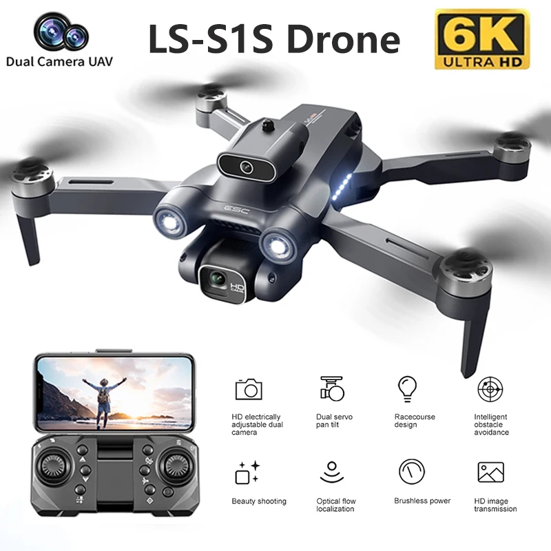 NM60151 RC Drone 5G Wi-Fi FPV GPS Return Brushless Motor 4K HD Dual Camera 360 Deg Laser Obstacle Avoidance RC Quadcopter Drone Toys