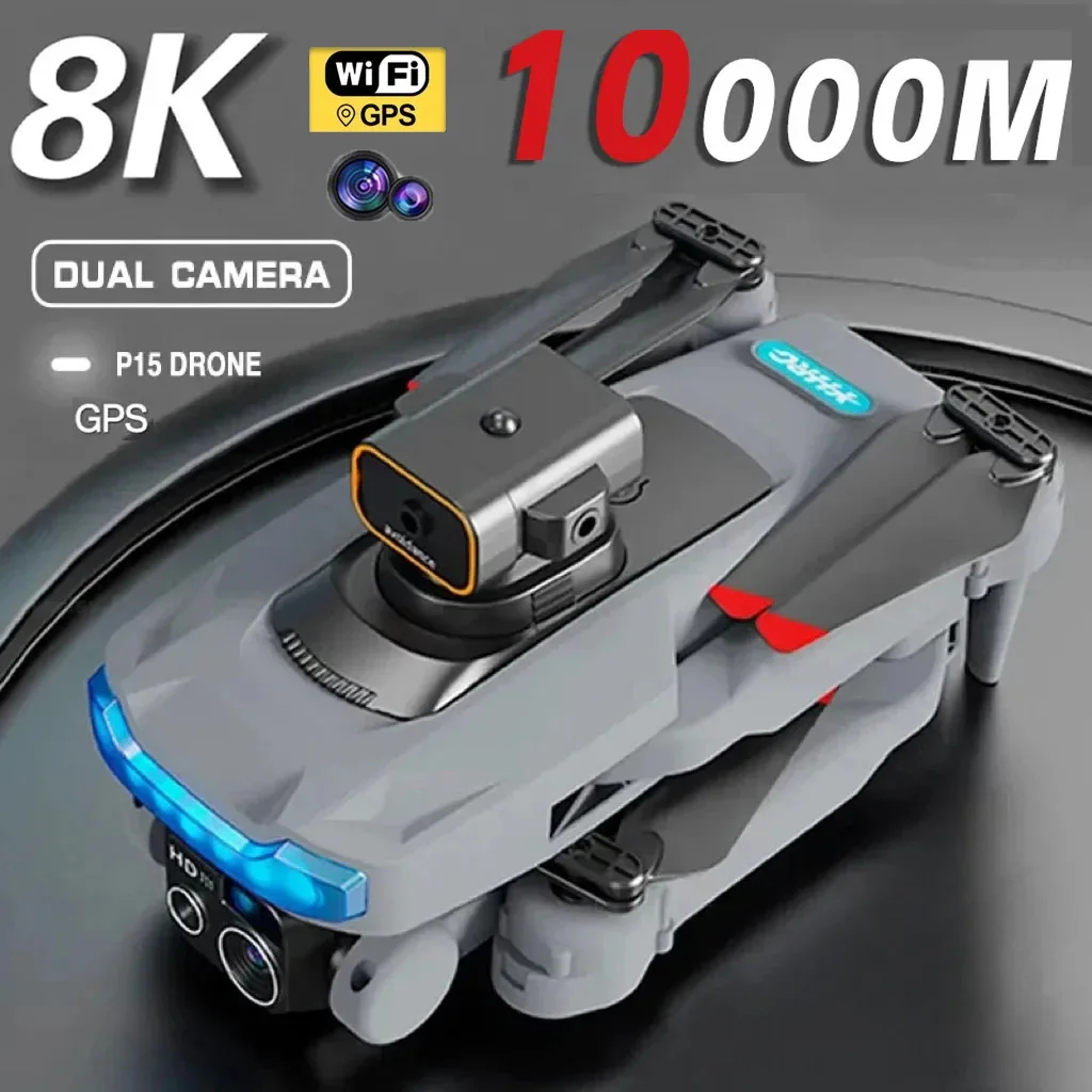 NM60236 P15 Drone Professional 8K GPS Dual Camera 5G Obstacle Avoidance Optical Flow Positioning Brushless Upgraded RC Drone -  UNO1RC
