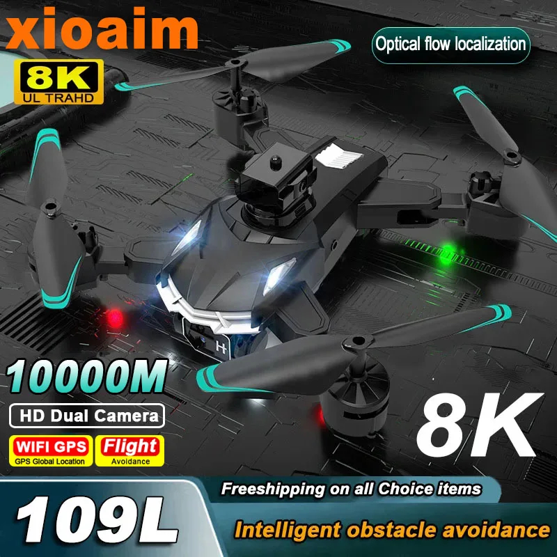 NM60263 Xiaomi 109L Drone 8K Professional HD RC Plane Dual-Camera Omnidirectional Obstacle Avoidance Quadrotor for Adult Child Toy